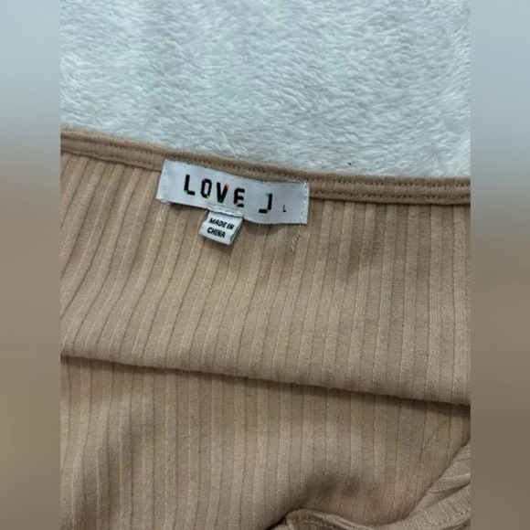 Love J Ribbed Tank Top Sleeveless‎ Casual Basic Top Large - Picture 2 of 3